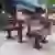Plane picnic set mounted on ground level