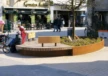 Valkenburg Historisch Centrum cortenstalen plantenbak met zittingen 4