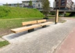 Parkbank Plane II Duo mit Rückenlehne 100 jährige Veldhoven