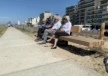 Buitenbank aan zee op de boulevard van Noordwijk